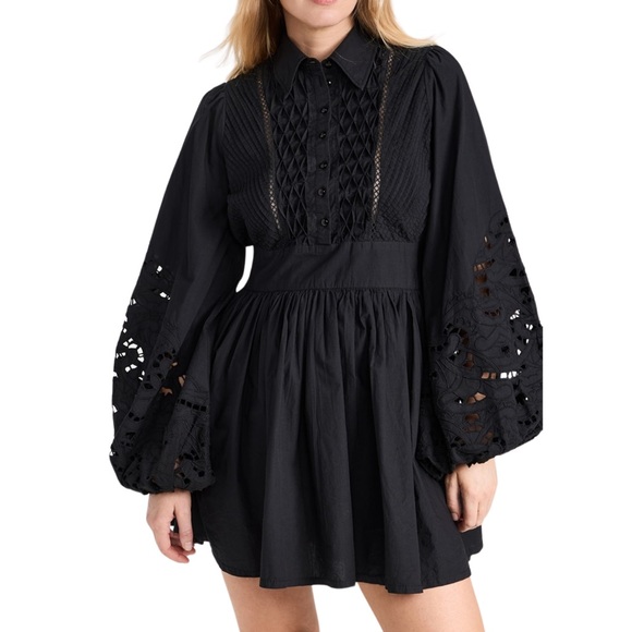 byTiMo Dresses & Skirts - byTiMo Poplin Smocked Black Mini Dress